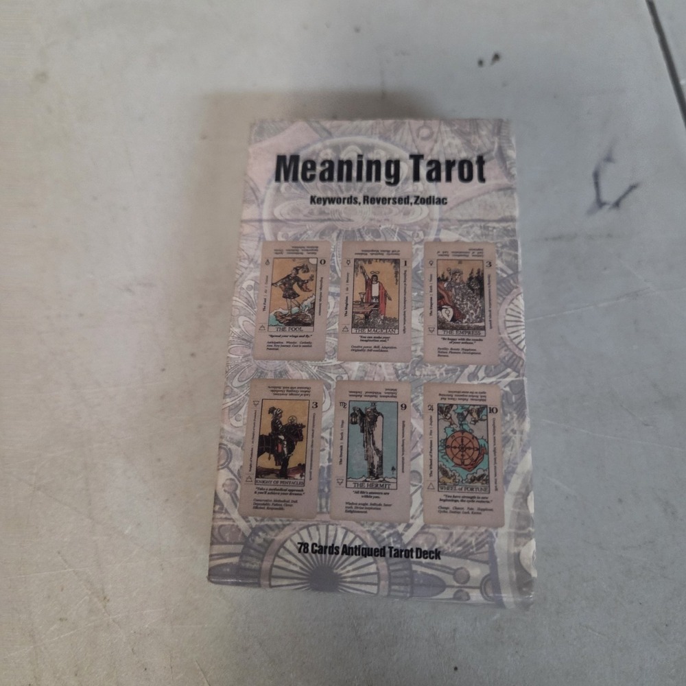 Meaning Tarot Deck Keywords Reversed Zodiac 78 Cards Antiqued Tarot Deck Preown